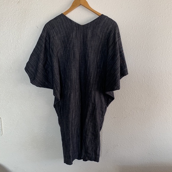 AMY KUSCHEL BLUE CHAMBRAY WEDGE DRESS- SZ Small - Picture 9 of 9